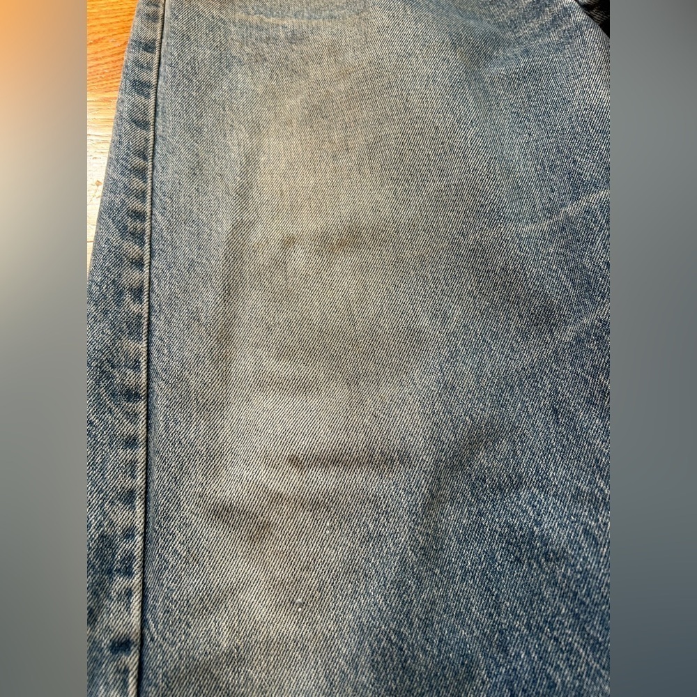 1980s Levi’s 501 Distressed Medium Stonewash Vintage Jeans 40x30 - Picture 5 of 11